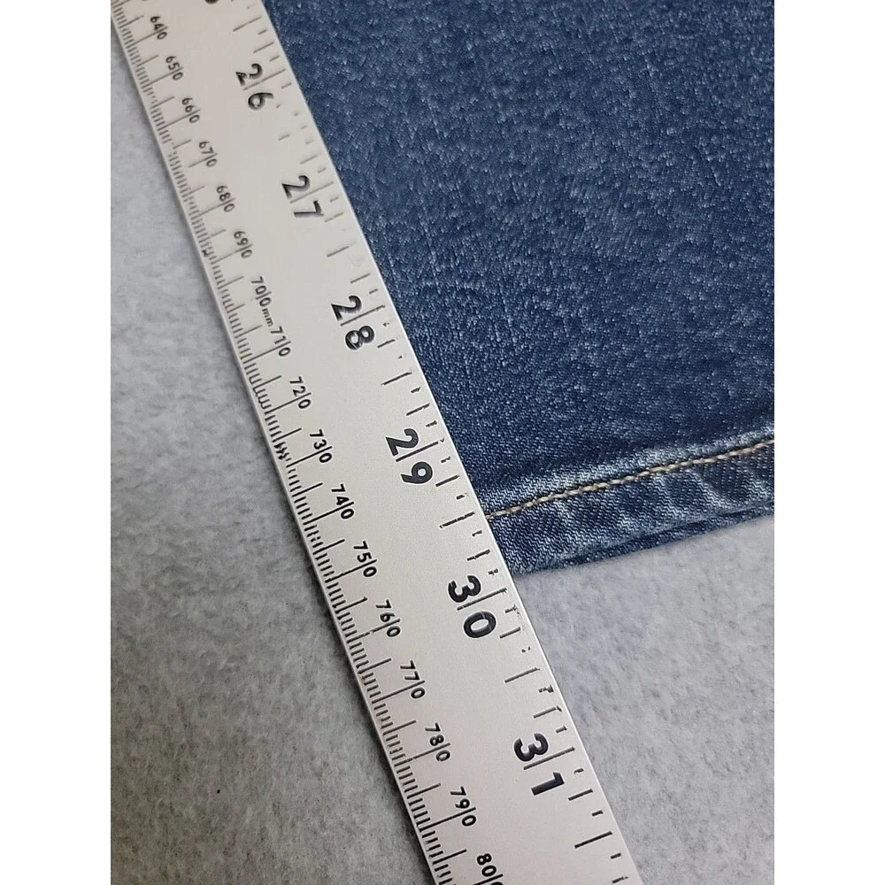 J Crew‎ 770 Jeans Mens 32 34x30 Straight Taper Dark Blue Stretch Mod Rise Preppy